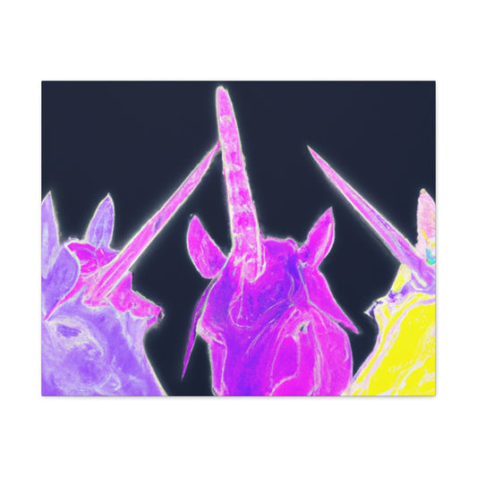 Neon Unicorn Dreamscape NEON Unicorns Art Canvas