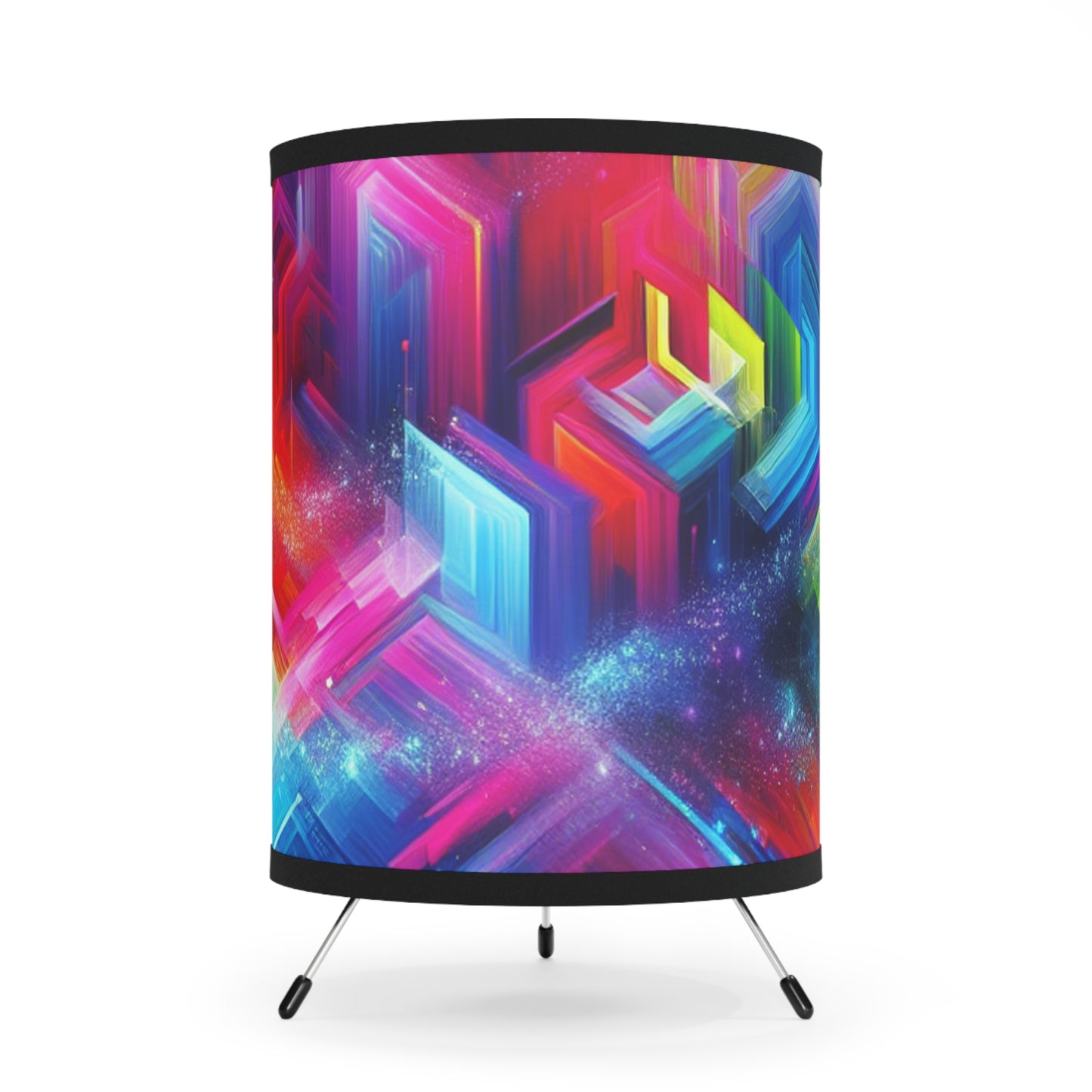 Otto the Masterful - Trippy Infity Patterns Art Tripod Lamp
