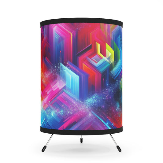 Otto the Masterful - Trippy Infity Patterns Art Tripod Lamp