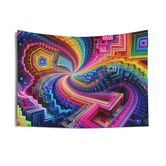 VoidVortexVisionz Infinity Patterns Art Tapestry