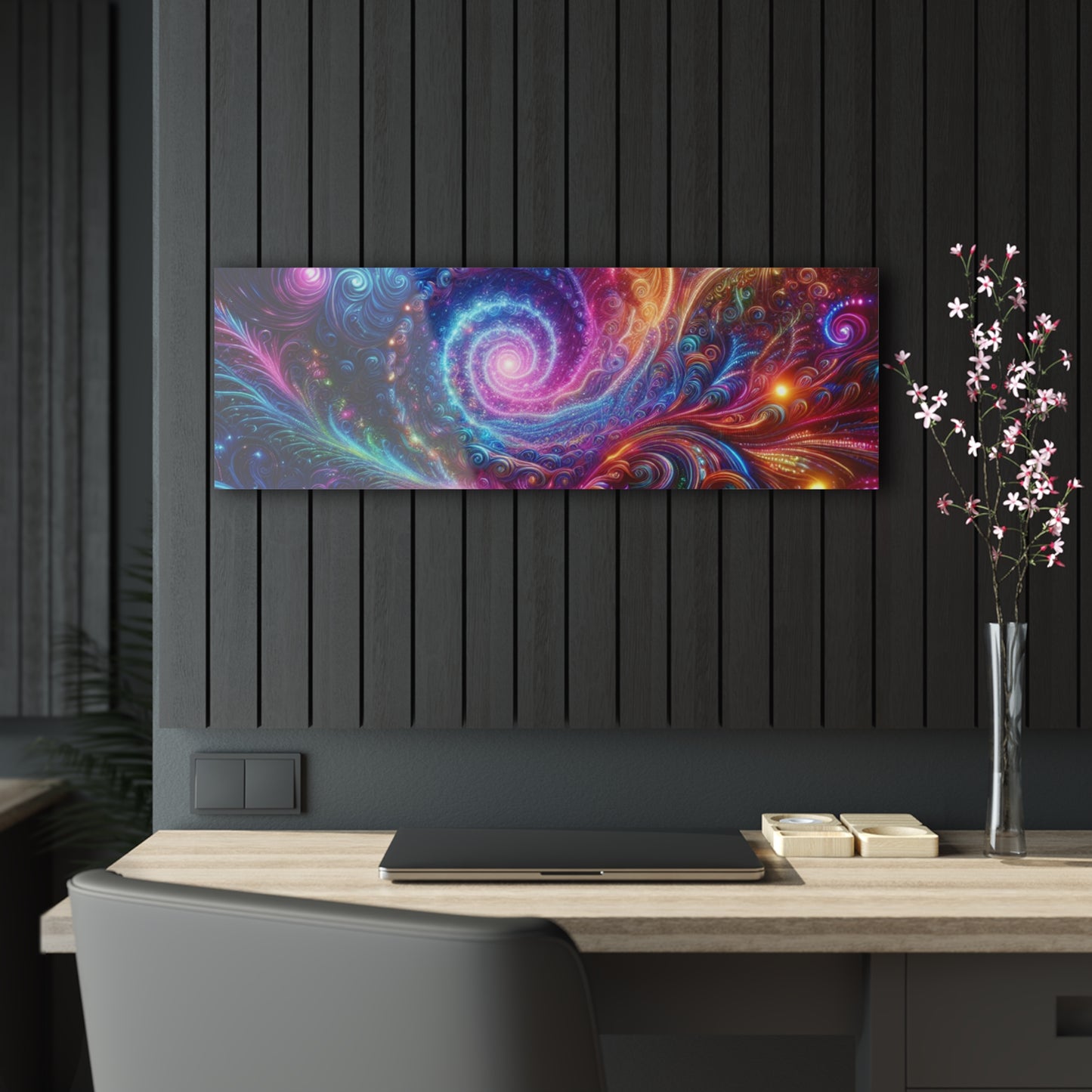 Neon Infinity Mystique. Trippy infity Pattern 1/4" Glossy Acrylic Art