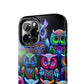 Neon Nocturnal Spectacle. NEON Owls Tough Phone Case