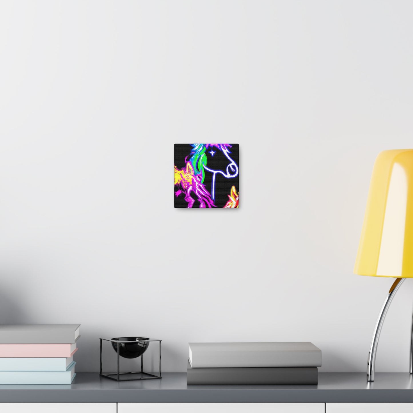 "Vibrant Neon Magic" NEON Unicorns Art Canvas