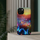 Neon Flight Fantasy Neon Butterflies Premium Art Magsafe Magnet Tough IPhone 13 14 15 Pro Plus Max and Mini in Matte and Glossy Phone cases