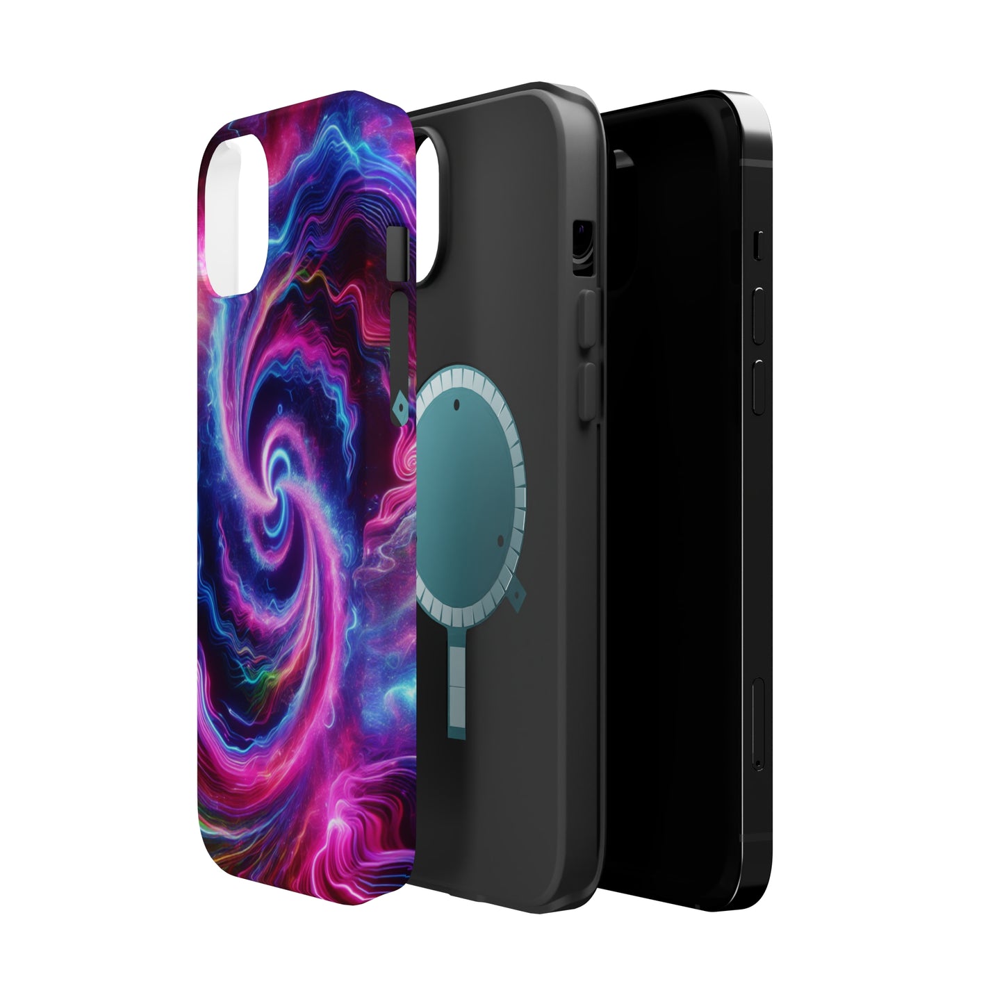 Infinite Neon Horizon Neon Trippy Infinity Patterns Premium Art Magsafe Magnet Tough IPhone 13 14 15 Pro Plus Max and Mini in Matte and Glossy Phone cases