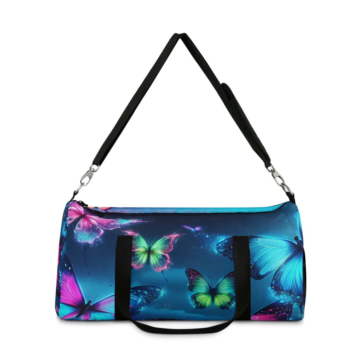 "Butterfly Nebula" - Neon Butterflies Duffle Bag