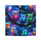 Lorenzo da Firenze - NEON Owls Microfiber Duvet Cover