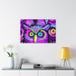 Neon Nocturnal Nocturne NEON Owls Art Canvas