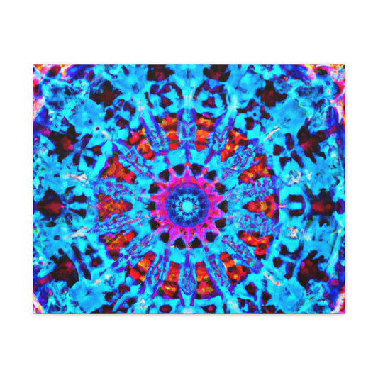 Vividly-Vortexed Neon Infinity Illumination. Trippy Infinity Patterns Art Canvas