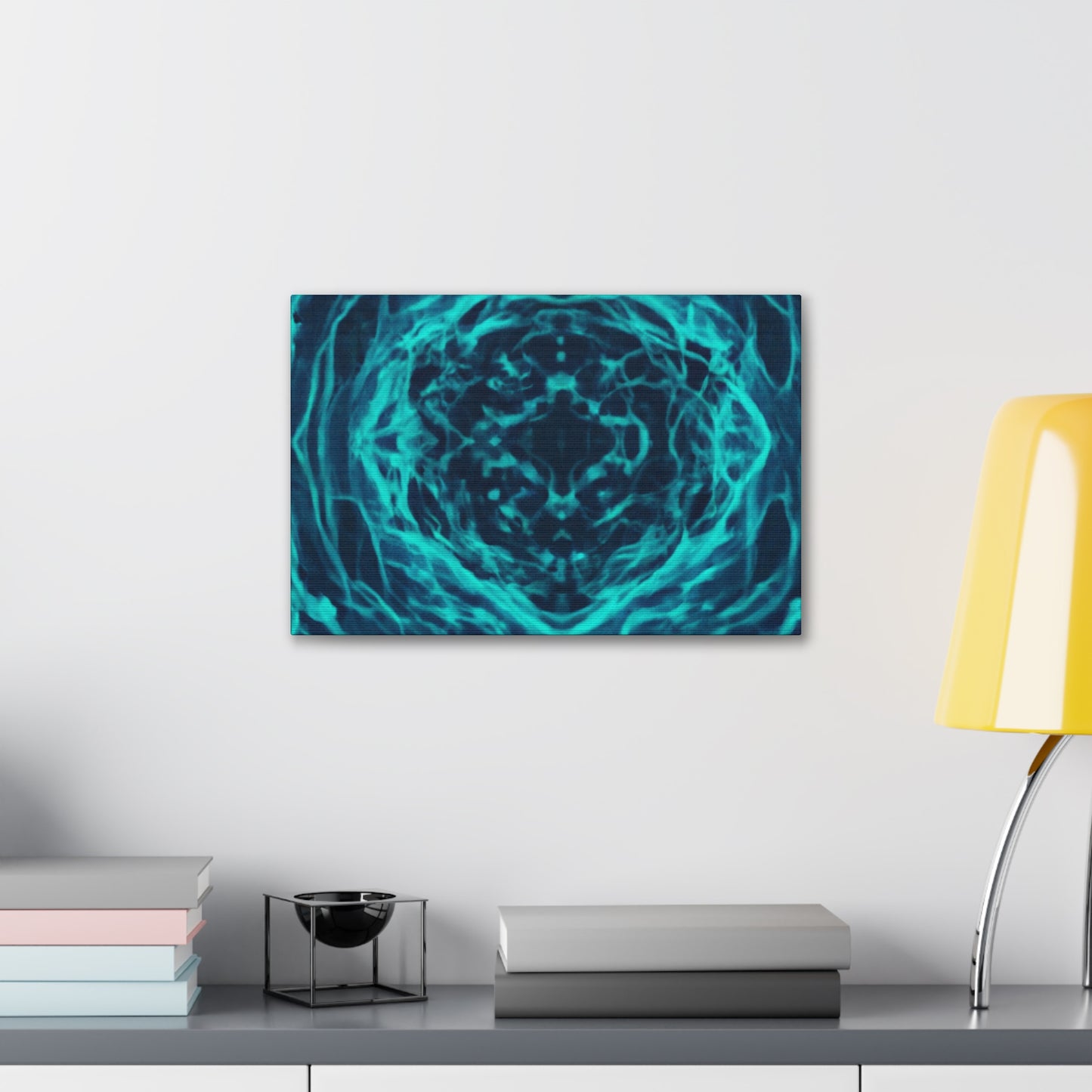 Neon Infinity Fractals. Trippy Infinity Patterns Art Canvas