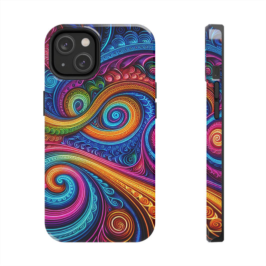 Neon Infinity Illusionz. Trippy Infinity Patterns Tough Phone Case