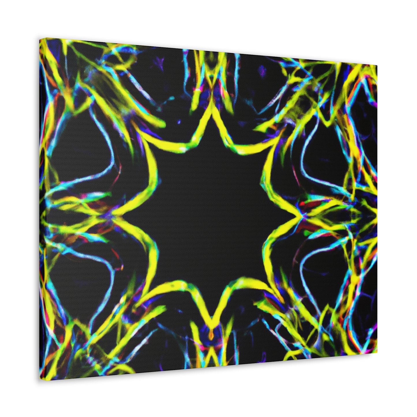 Vivid Neon Dreams of Infinity. Trippy Infinity Patterns Art Canvas