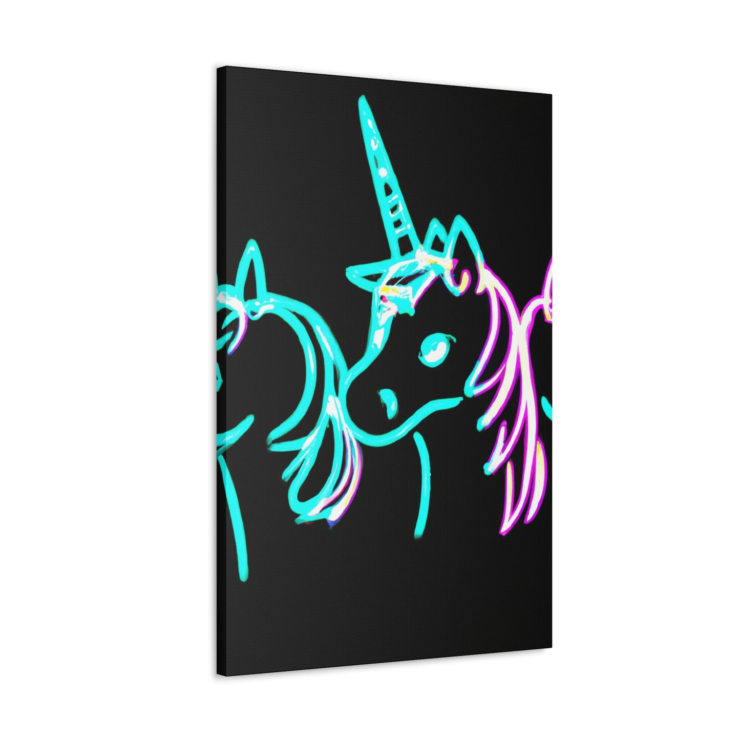 "Neon Unicorn Carnival" NEON Unicorns Art Canvas