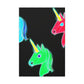 "Neon Rainbow Unicorn Cluster" NEON Unicorns Art Canvas