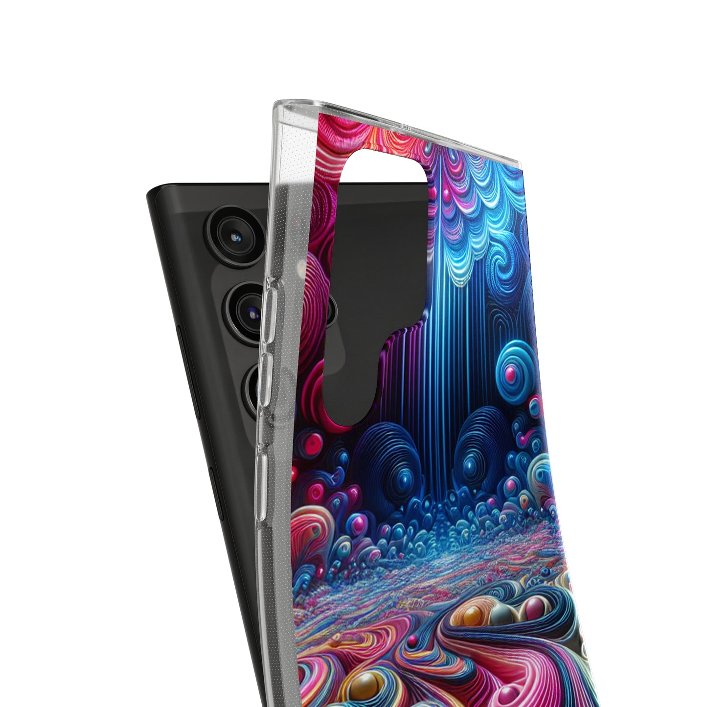 Mesmerizing Neon Infinity Infinity Patterns Art Polycarbonate Phone Case Samsung Galaxy s21 s22 Google Pixel 6 Iphone 11 12 13 14 Pro Max Mini Plus