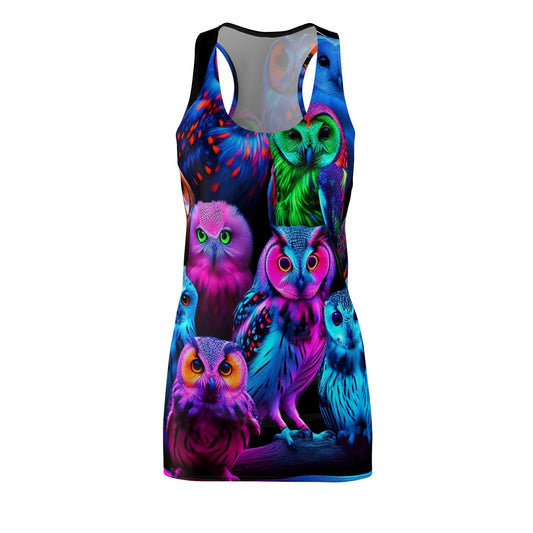 Neon Nocturne Neon Owls Racerback Dress
