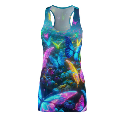 Neon Butterfly Flutter. Neon Butterflies  Racerback Dress