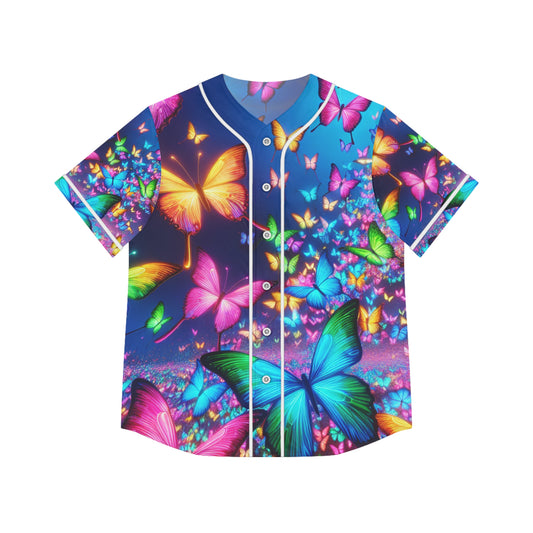 Neon Flutterbubbles. Neon Butterflies Womans Jersey