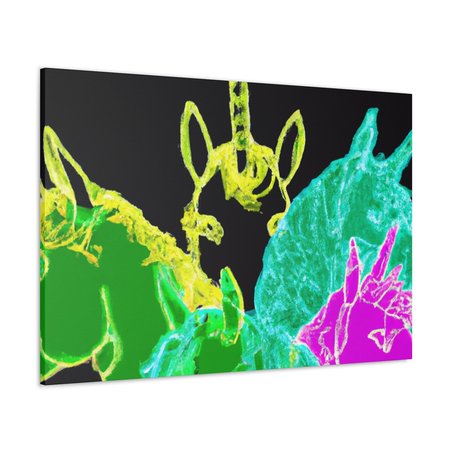 Neon Magicode Unicorns NEON Unicorns Art Canvas