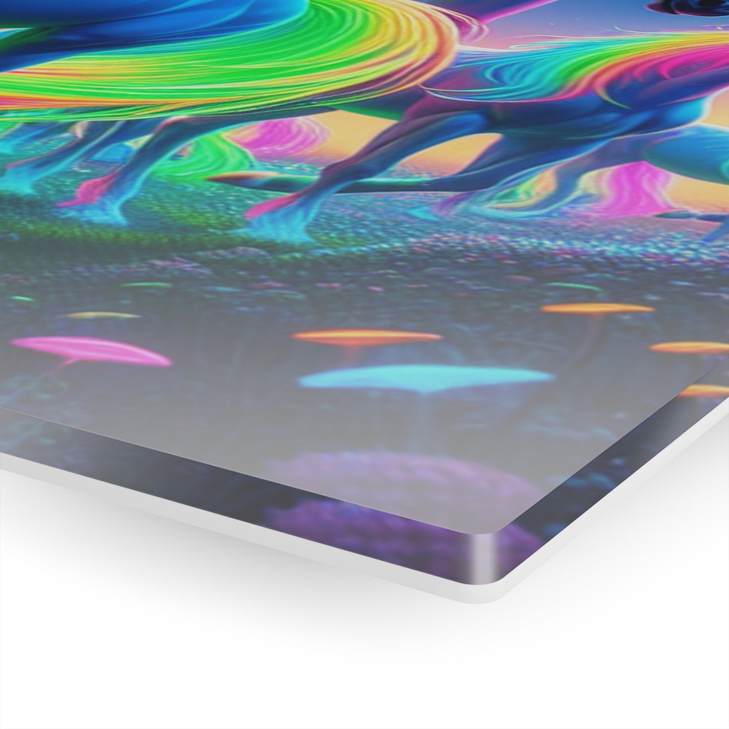 Neon Unicorn Spectacle NEON Unocrons Art 1/4" Glossy Acrylic Art