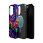 Twilight Infinyscape Neon Trippy Infinity Patterns Premium Art Magsafe Magnet Tough IPhone 13 14 15 Pro Plus Max and Mini in Matte and Glossy Phone cases