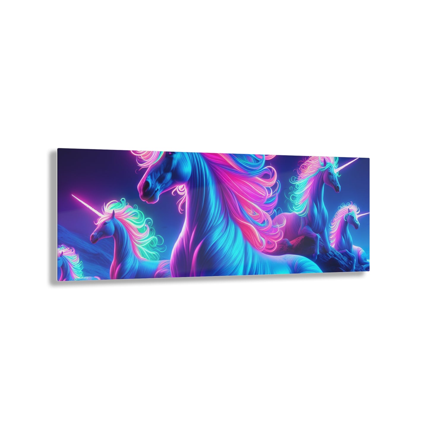 "Rainbow Mania" NEON Unocrons Art 1/4" Glossy Acrylic Art
