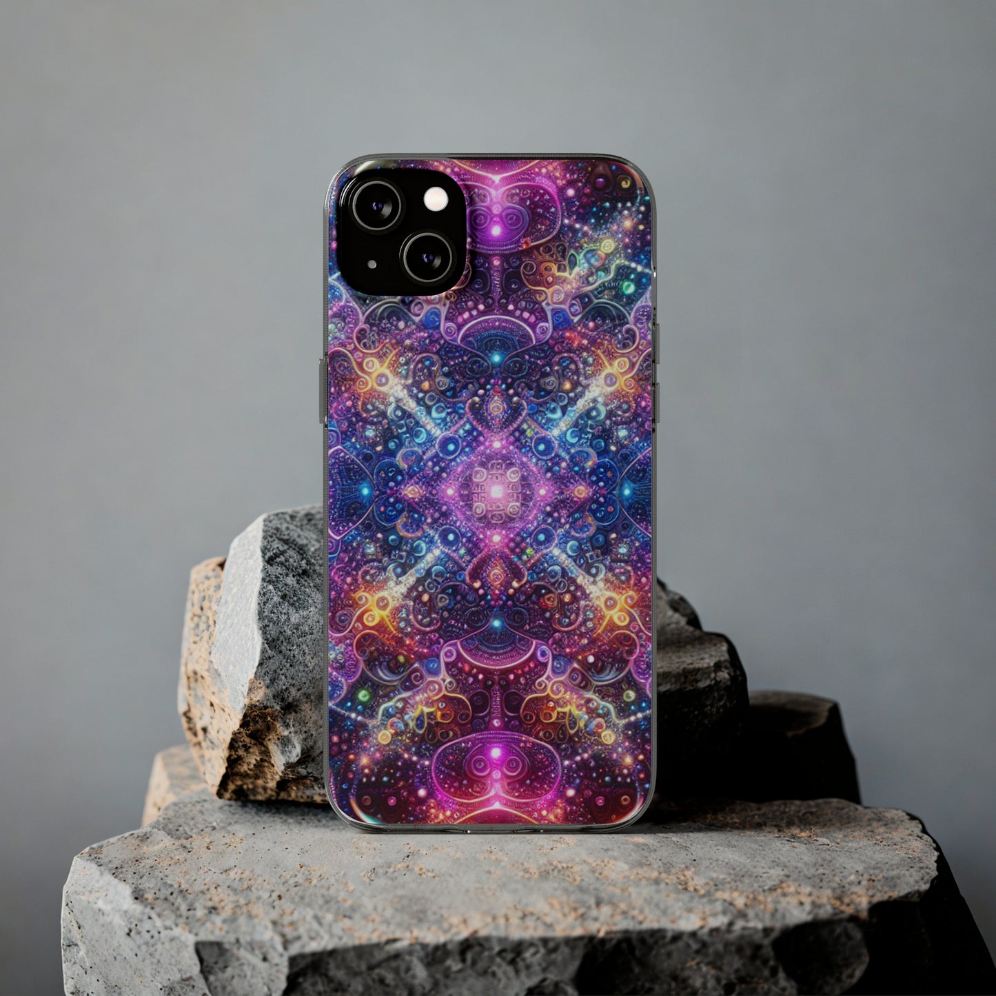 Neon Infinity Maze. Infinity Patterns Art Polycarbonate Phone Case