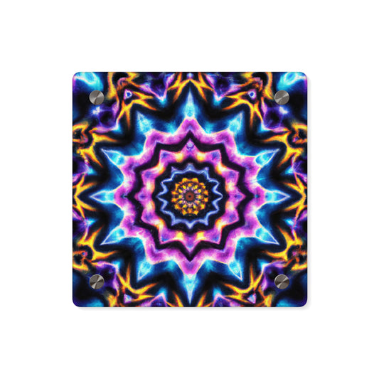 Interdimensional Spectrum Splatter Trippy Infinity Patterns Acrylic Art Panel