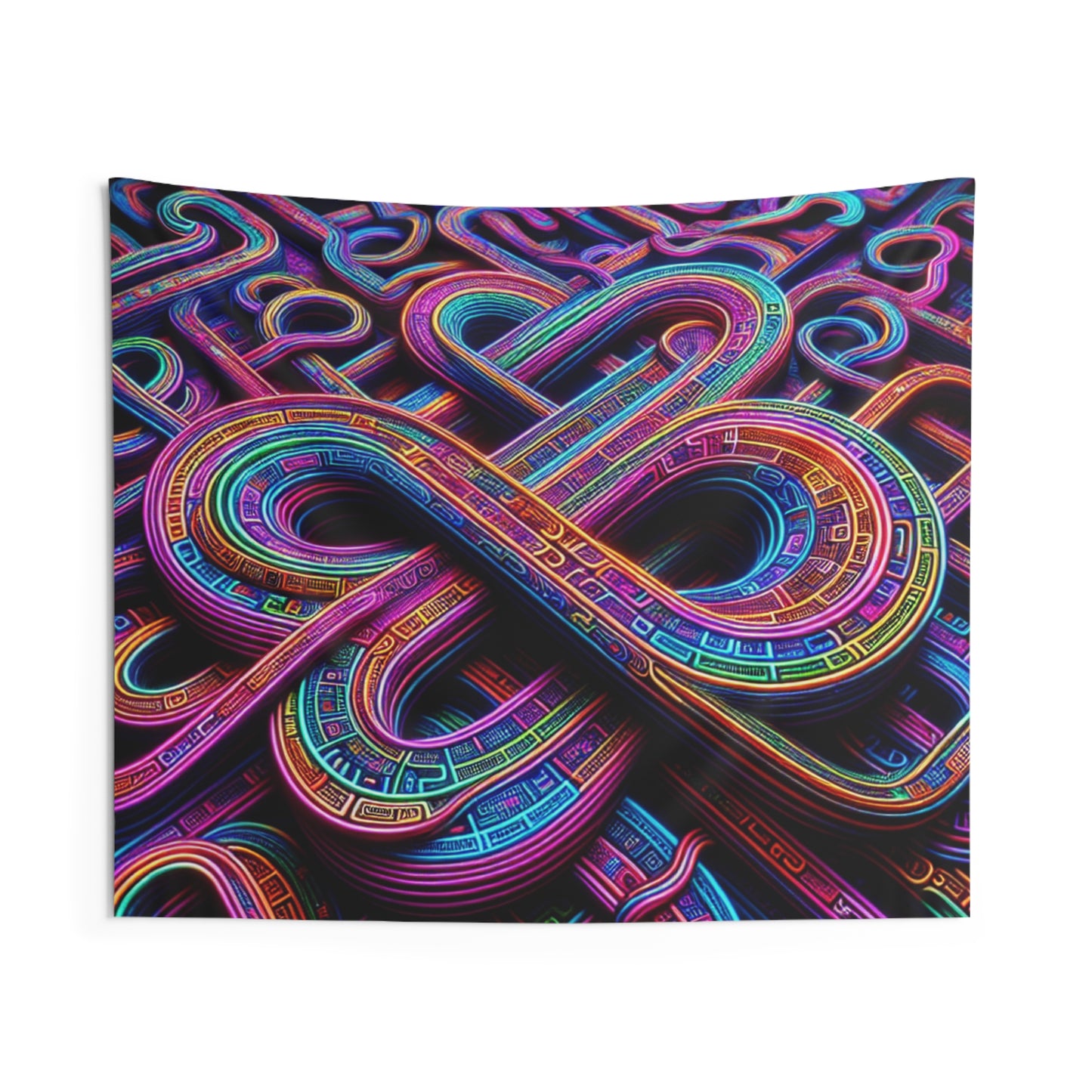 Psychedelic Eonorama. Infinity Patterns Art Tapestry