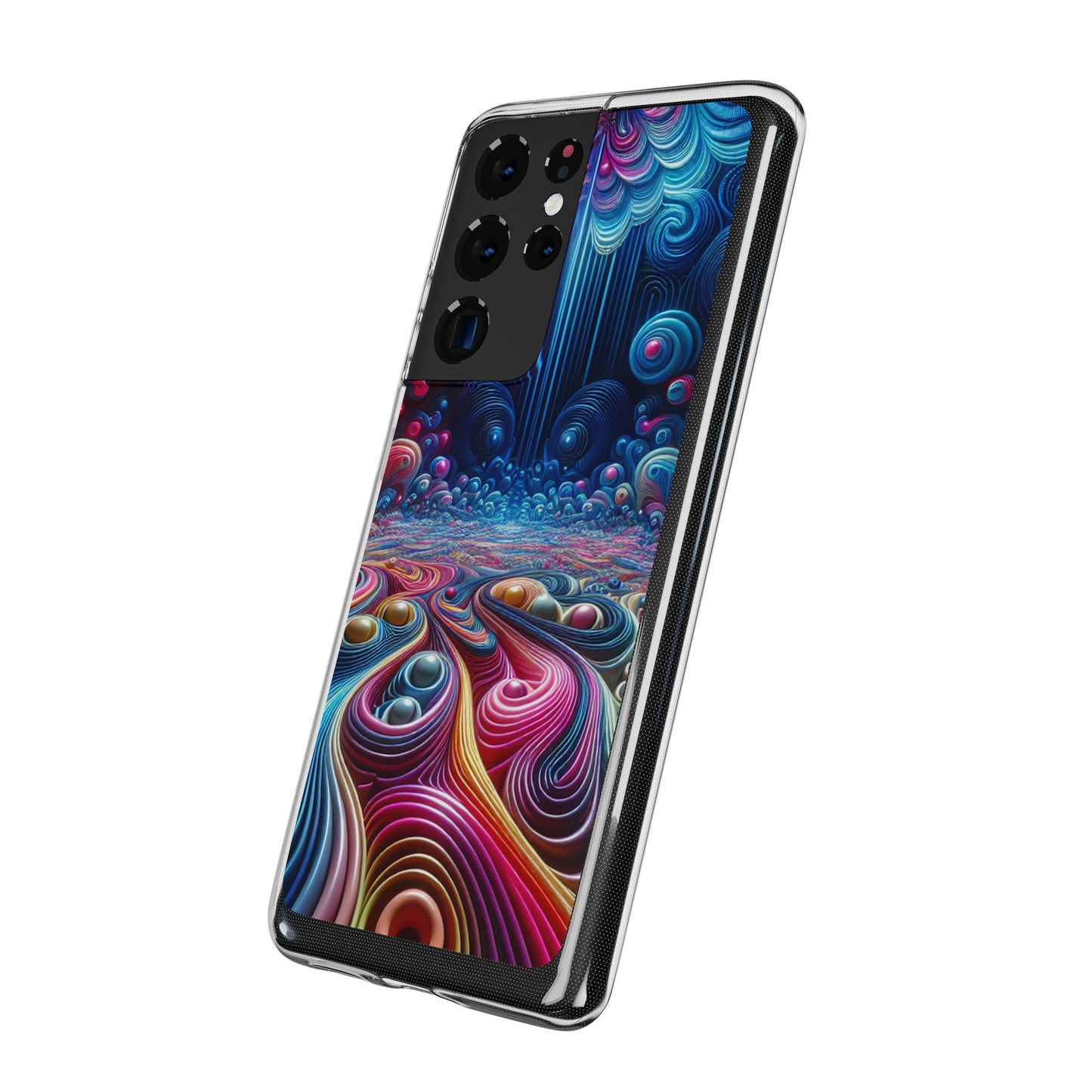 Mesmerizing Neon Infinity Infinity Patterns Art Polycarbonate Phone Case Samsung Galaxy s21 s22 Google Pixel 6 Iphone 11 12 13 14 Pro Max Mini Plus