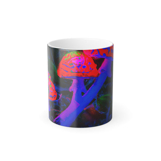 neon Butterfly Dreamscape Mushrooms & Butterflies 11oz Color Morphing Mug
