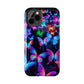 "Neon Flutterby Lights" NEON Butterflies Tough Phone Case