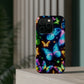 Luminous Butterfly Radiance Neon Butterflies Premium Art Magsafe Magnet Tough IPhone 13 14 15 Pro Plus Max and Mini in Matte and Glossy Phone cases