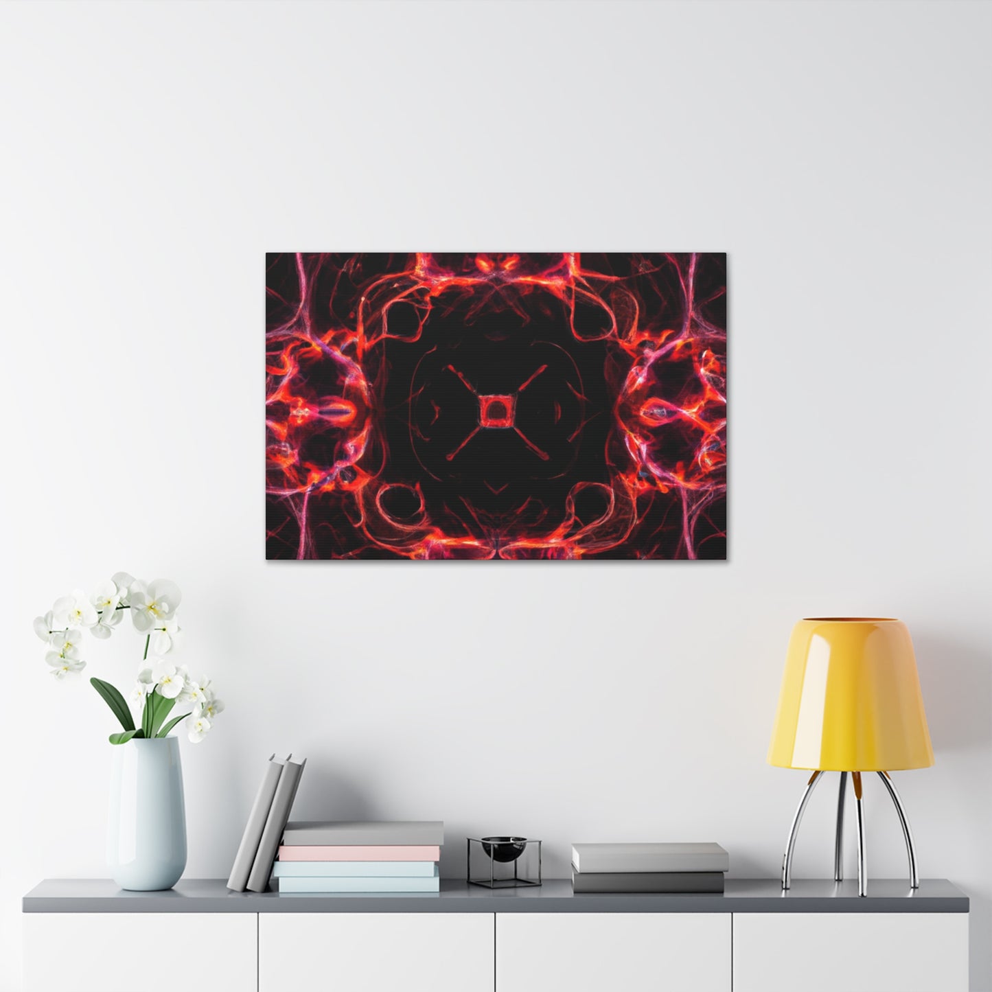 "Unlimited Neon Dreams" Trippy Infinity Patterns Art Canvas