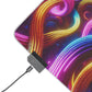 Vivid Technicolor Dreamscape. NEON Infinity Patterns Art LED Mousepad