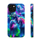 Vivid Dreamscape of Neon Unicorns Neon Unicorns Premium Art Magsafe Magnet Tough IPhone 13 14 15 Pro Plus Max and Mini in Matte and Glossy Phone cases