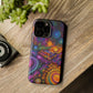 Vivid Voyage of Infinity Neon Splendor. Neon Trippy Infinity Patterns Premium Art Magsafe Magnet Tough IPhone 13 14 15 Pro Plus Max and Mini in Matte and Glossy Phone cases