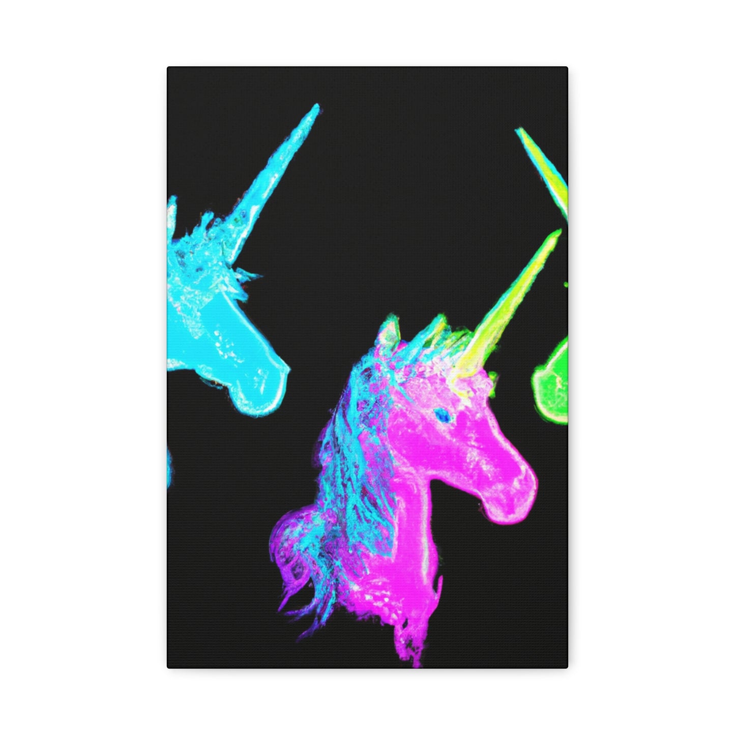 Neon Unicorn Blizzard NEON Unicorns Art Canvas