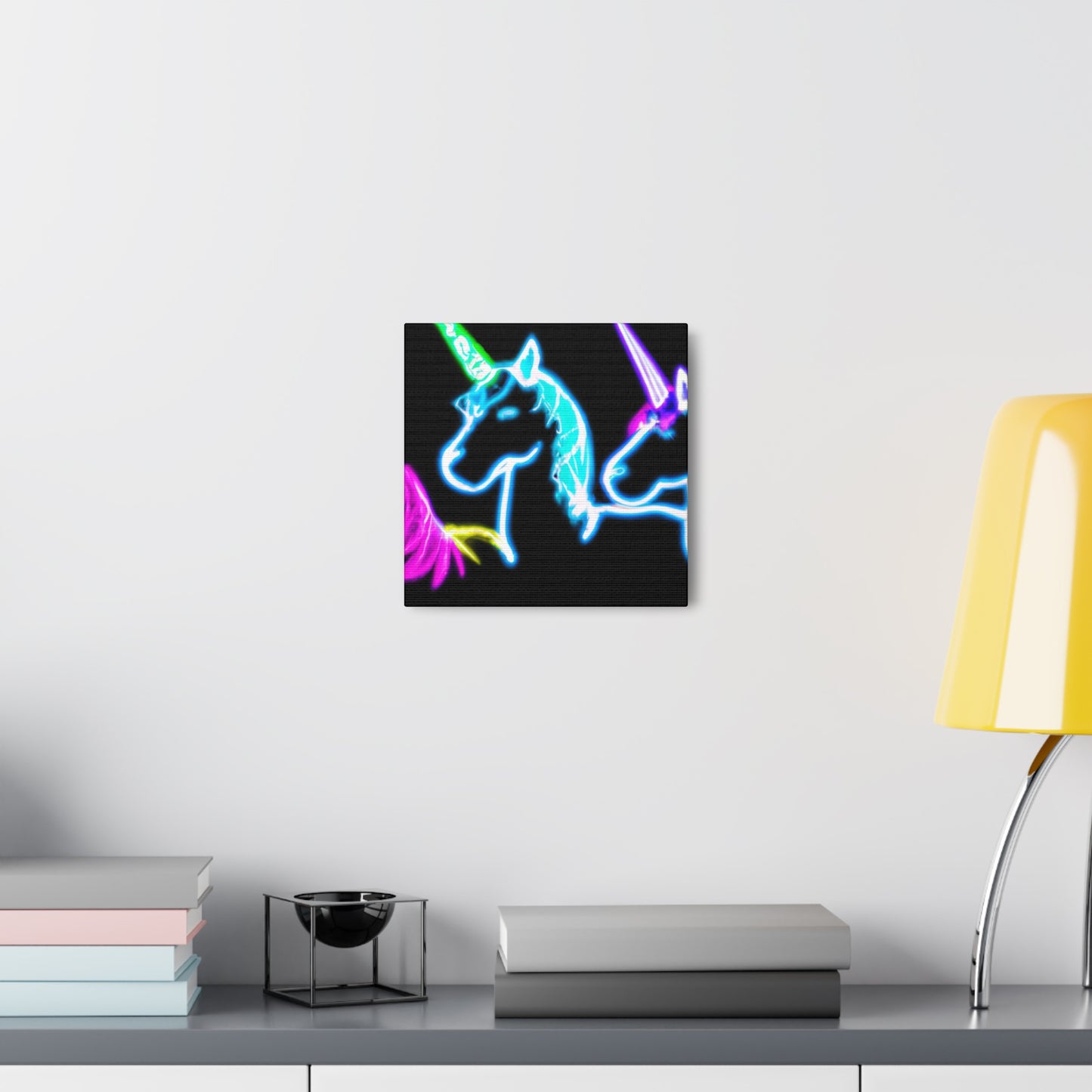 Neon Mystic Prismatic Unity NEON Unicorns Art Canvas