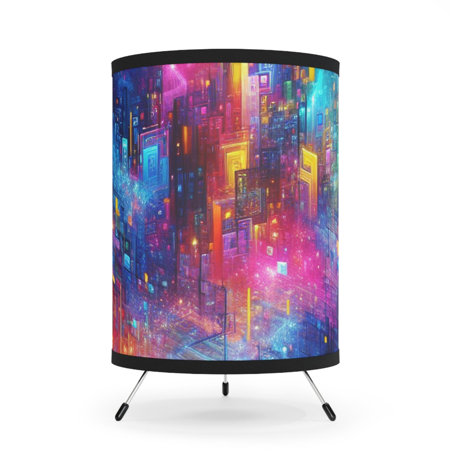 Louis da Vinci. - Trippy Infity Patterns Art Tripod Lamp