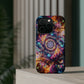 Cosmic Chromatic Mirage. Neon Trippy Infinity Patterns Premium Art Magsafe Magnet Tough IPhone 13 14 15 Pro Plus Max and Mini in Matte and Glossy Phone cases