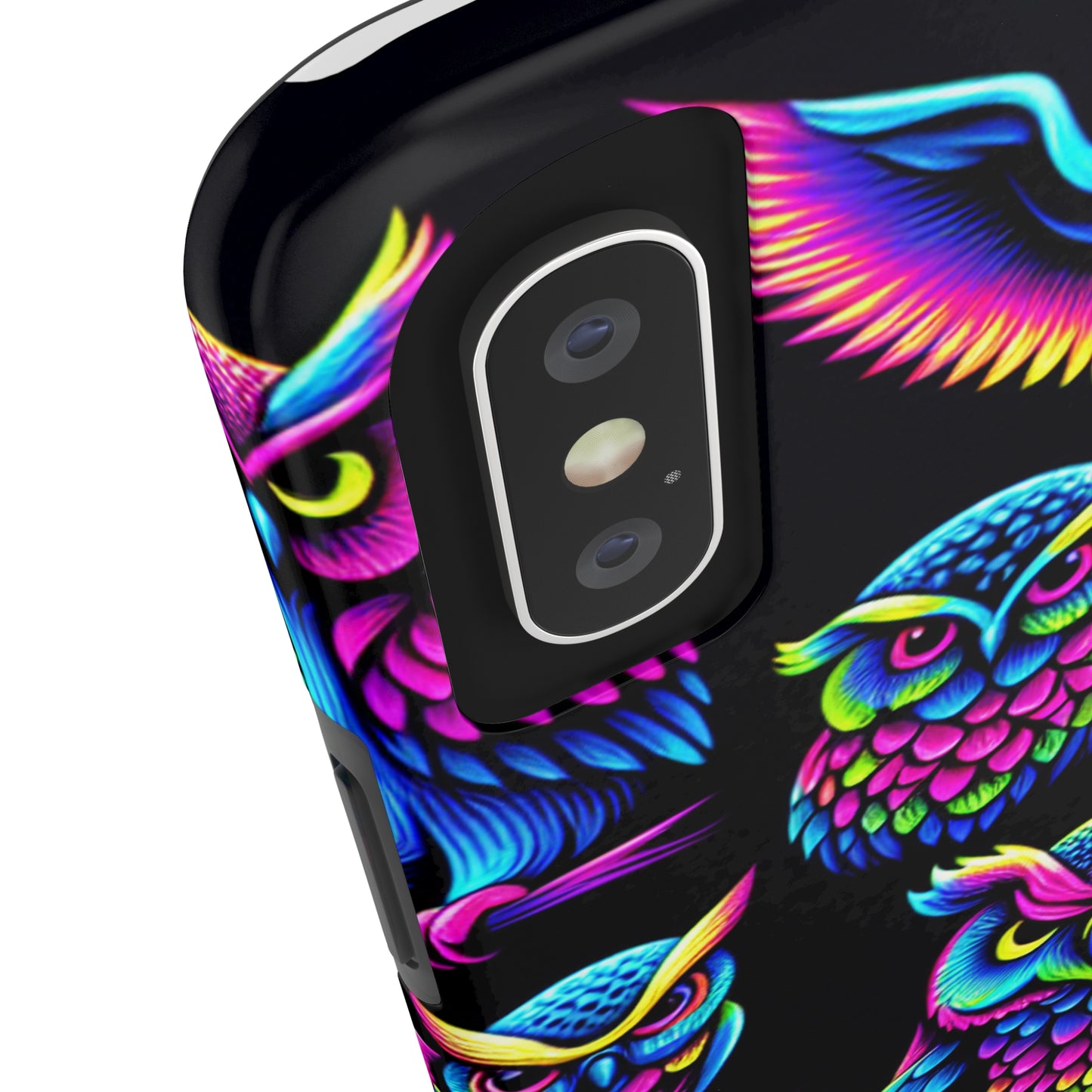Neon Glowing Owls. NEON Owls Tough Phone Case