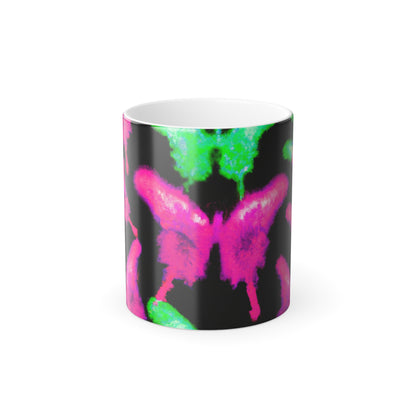 Neon Buttery Splendour Neon Butterflies 11oz Color Morphing Mug