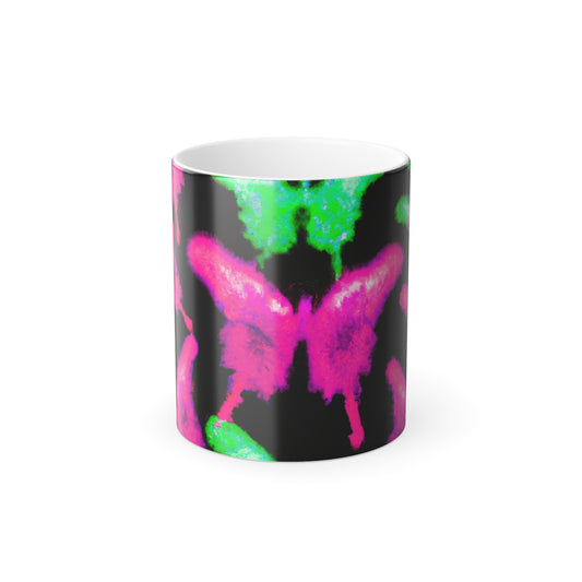 Neon Buttery Splendour Neon Butterflies 11oz Color Morphing Mug