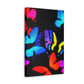 "Fantasia of Flutterbyes" Neon Butterflies  Art Canvas