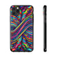'Infinite Neon Illusion' Infinity Patterns Art Polycarbonate Phone Case