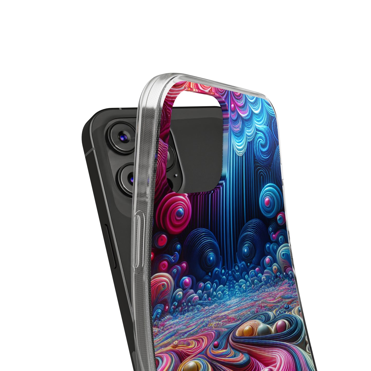 Mesmerizing Neon Infinity Infinity Patterns Art Polycarbonate Phone Case Samsung Galaxy s21 s22 Google Pixel 6 Iphone 11 12 13 14 Pro Max Mini Plus