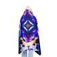 "Infinite Vibrance" - NEON Infinity Patterns Art Hooded Snuggle Blanket