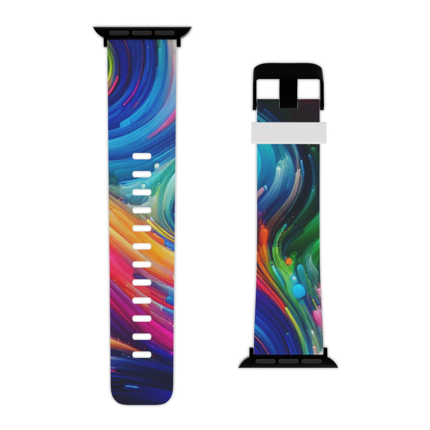 Neon Data Vortex - Trippy Infinity Patterns Iwatch Band