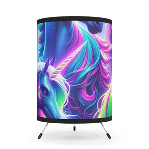 "Neon Unicorns Unity" - NEON Unicorns Art Tripod Lamp